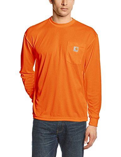Carhartt Men's High Visibility Force Color Enhanced Long Sleeve Tee,Brite Orange,Medium