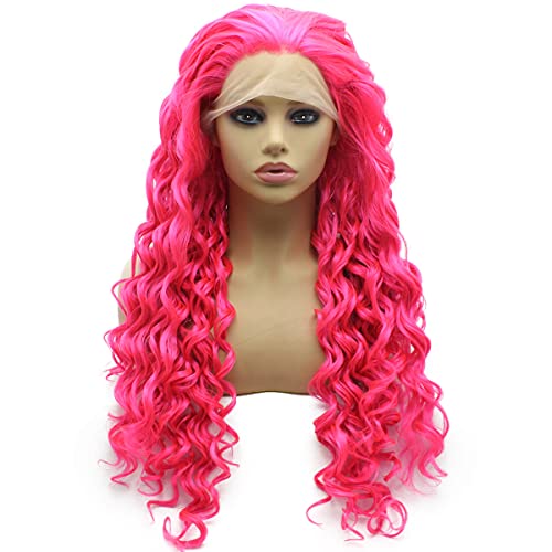 Iwona Long Curly Natural Lace Front Heat Resistant Fiber Hair…