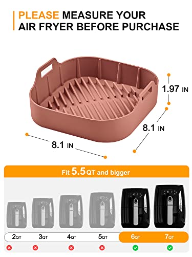 Air Fryer Silicone Pot Bundle 200 Pcs 9X13 In Parchment Paper Baking Sheets, Easy Cleaning Air Fryer Oven Accessory, Replacement Of Parchment Paper Liners, Food-Grade Reusable Air Fryer Basket #TOP1