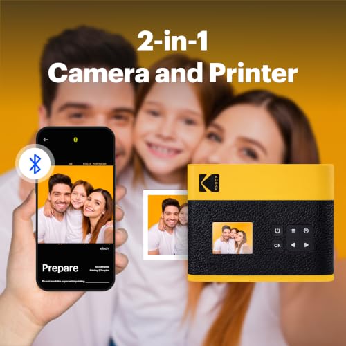 Image of KODAK Mini Shot 3 ERA 3x3 Instant Camera, Photo Printer, 38 Sheet, Black