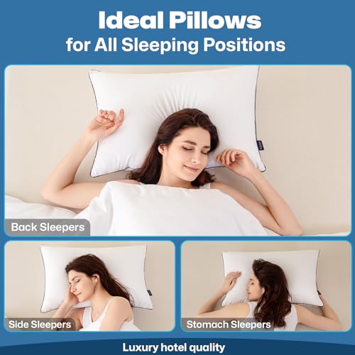 Gohome BP4-001 Pillows Standard Size Set Of 4 - Bed Pillows For Sleeping 4 Pack, Cooling Supportive Hotel Pillows thumb #4