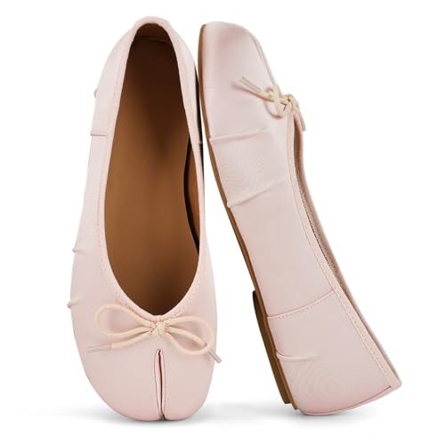 Image of Tabi Shoes Women Split Toe Shoes Wide Width Ballet Flats Comfort Casual Work Shoes for Women Office