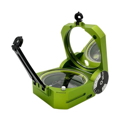Brunton GEO Pocket Transit, Green - Professional Geologist Compass with Clinometer for Strike and Dip, Induction Damped Needle, and Sapphire Jewel Bearing, Made in USA