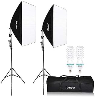 Andoer Photography Softbox Lighting Kit, 1350W Continuous Light System 50 x 70cm Professional