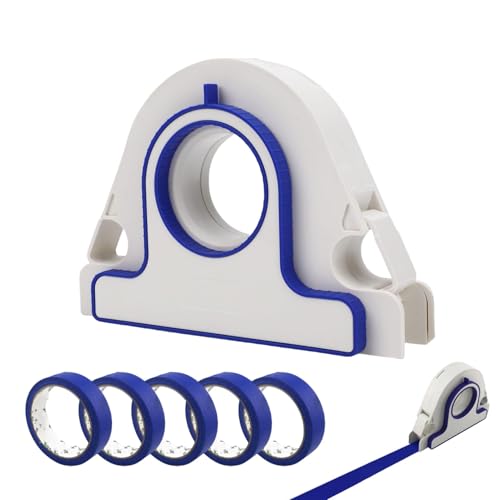 Malerband Applikator mit Integriertem Schaber 5mm Malerband Applikator Auftragen von Abdeckband das Speziell für Zierleisten Wände und Böden Entwickelt Wurde (Klebebandabroller + 5*Klebeband)