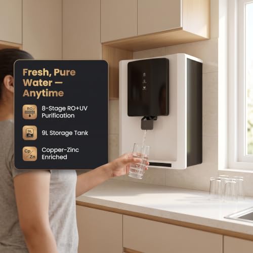 Image of AquaUltra Pro 8 Stage RO+UV Water Purifier for Home | Mega Pre-Filter | Copper Enriched Water | 9L Storage Tank | 65% Water Saver | Removes 20x More Impurities | Kitchen Water Filter