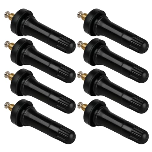 8 Stück TPMS Reifendrucksensor Ventil für Auto, Gummiventil, Ventilschaft Ersatz RDKS Ventil Schwarz, EPMD Gummi, Kupfer Ventileinsatz für 11.5mm Radbohrung, Reifendruckkontrollsystem Zubehör