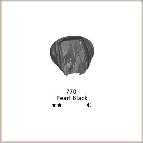 Image of Artecho Black Acrylic Paint, Pearl Black (120ml / 4.05oz) Tubes, Art Craft Paints for Canvas, Rock, Stone, Wood, Fabric, Art Supplies
