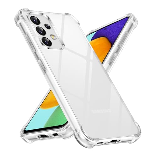 Image of Yxnvixn Clear Case for Samsung Galaxy A52 5G Case, Advanced Airbag Drop Protection Cover, Anti-Yellowing Anti-Scratch Transparent Soft Shockproof TPU Bumper Phone Case for Samsung Galaxy A52 6.5-Inch