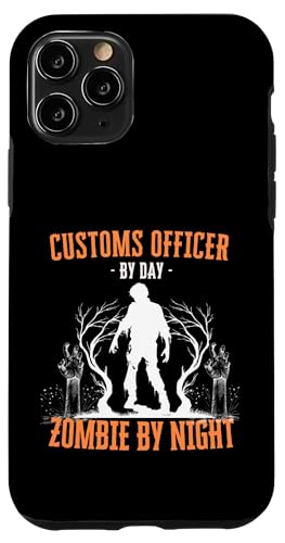 通関官 デイ・ゾンビ 夜 面白い ハロウィン 怖い スマホケース iPhone 11 Pro 用