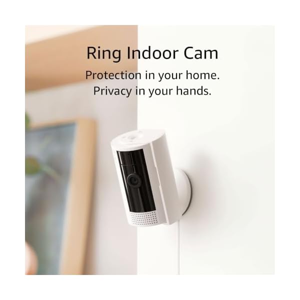 Ring Indoor Cam (2nd Gen) | latest generation, 2023 release | 1080p HD Video & Color Night Vision, Two-Way Talk, and Manual Audio & Video Privacy Cover | White