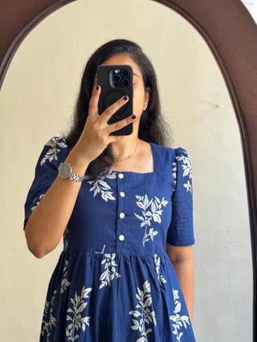 Image of Women's Rayon Printed Anarkali Kurta for Women and Girls, Regular Wear