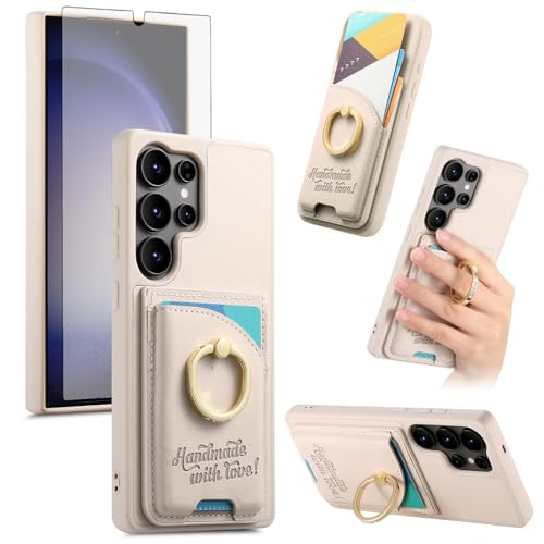 Étui Samsung S25 Ultra portefeuille pour regarder vos vidéos avec l'anneau de support