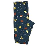 Lularoe Tall Curvy TC Forest Animals Foxes Owls Acorns Leaves Slate Blue Brown White Black Orange an