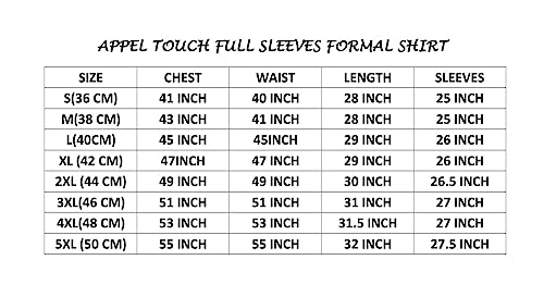 Image of Appel Touch Men's Cotton Blend Formal Shirt Full Sleeves