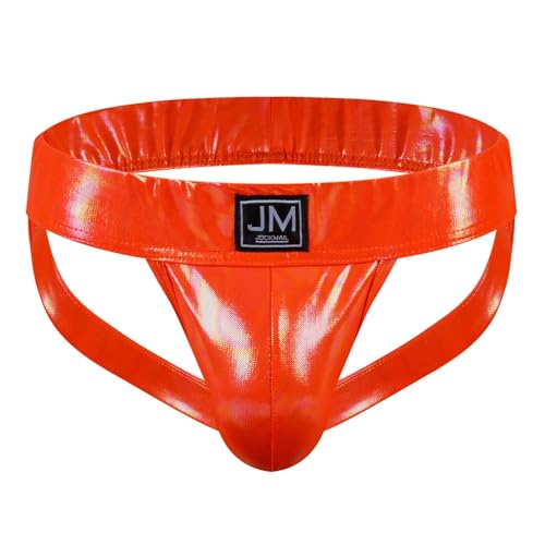 JOCKMAIL Mens G-String Thongs Underwear Men Jock straps Metallic Shiny Men Briefs for Underwear Party