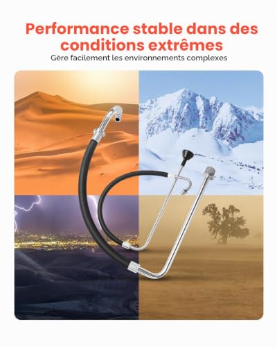 VEVOR Ensemble tuyaux de pulvérisation de Peinture sans air, 2 pcs, kit tuyaux d'aspiration et de Conduite de Reflux en Alliage d'aluminium et en Caoutchouc, pour pulvérisateurs de Peinture sans air – vue 5