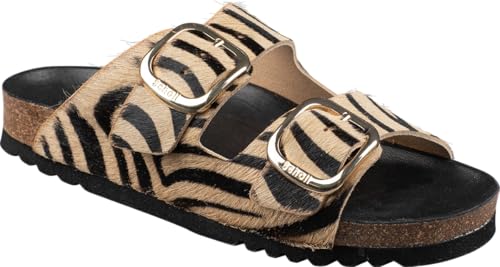Mules Scholl Noelle en taille 35 sandales zèbre beige et noir