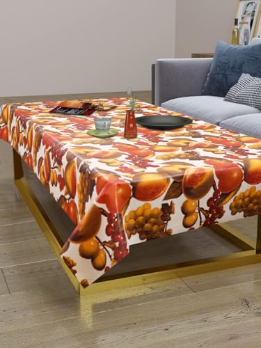 Image of Dakshya Industirs PVC Waterproof Table Cover 36x54 Inch Floral Printed Center Table Cover Washable Plastic Table Sheet Oilproof Dining Table Cover for Coffee Table Living Room Home (Luxury Vine)