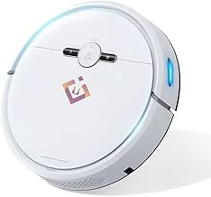 Smart Robot Vacuum Cleaner, Auto-Recharge at 20% Battery, WiFi Connected, White, Round Shape, Smart Navigation (White)