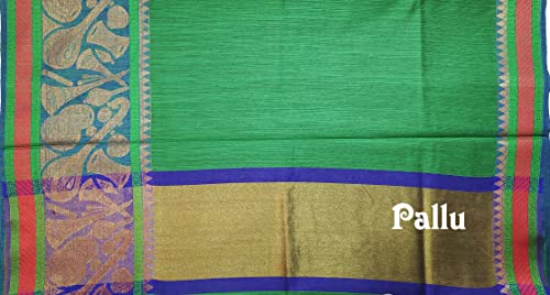 Image of Women's Banarasi Pure Pattu Cotton Sarees With Blouse