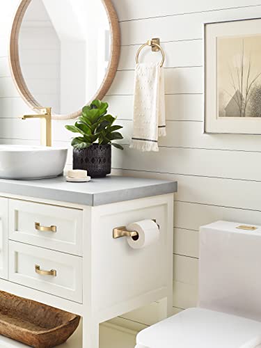 Image of Amerock | Cabinet Pull | Champagne Bronze | 3 in (76 mm) Center-to-Center Drawer Pull | Candler | Kitchen and Bath Hardware | Furniture Hardware