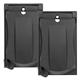 Maxxima 1-Gang Vertical Outdoor Outlet Cover Box, Heavy Duty Weather Resistant, Universal Flip Cover with Auto-Close, Compatible with Standard Outlets, GFCI, Switches & more, Black (2-Pack)