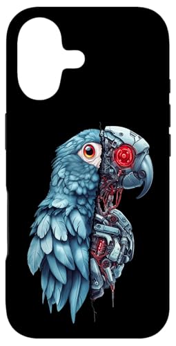 �ʔ����I�E�����{�b�g�������D�ƃT�C�{�[�O�I�E�����{�b�g Robot Parrot Lover Cyborg AI �X�}�z�P�[�X iPhone 17 �p