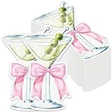 Package included: You will get 50 green martini glass shaped paper napkins measuring 16.5 x 10 cm/6.5 x 3.9 inches. The suitable size and sufficient quantities can satisfy your martini bow birthday party needs as well as your daily demands. Cute mart...