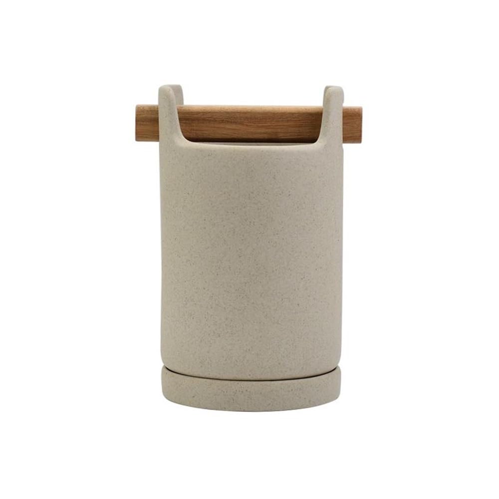 E7v2t9k6 One Color Cooking Utensil Holder Kitchen Utensil Holder Ceramic Crock Cooking Tool Spatula Organizer Cutlery Organizer