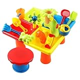 4 compartiments : l'ensemble de nappe phréatique est conçu avec 4 compartiments, permettant plusieurs options de jeu telles que les jeux d'eau, les jeux de sable et même les jeux de neige en hiver..La conception modulaire est facile à assembler et à démonter, et les pieds de la table peuvent être retirés pour répondre à différents besoins de jeu.