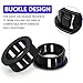 250 Pcs Cable Snap Bushing Grommets, Black Round Nylon Snap in Cable Grommet Protector, 5/16
