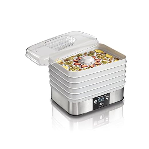 Hamilton Beach 32100A Digital Food Dehydrator, 5 Tray, Gray