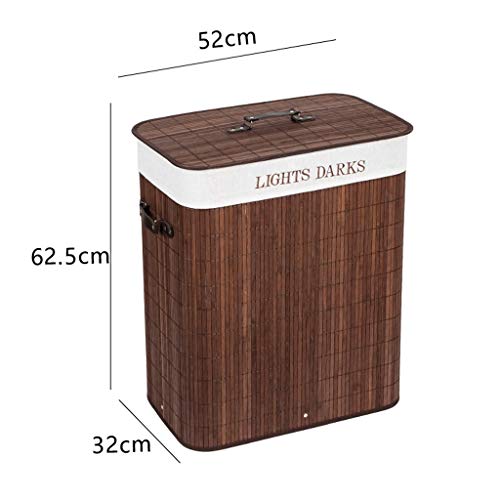 Bote de basura de bambú ZAW rectangular para cocinas y dormitorios 2