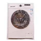 Waschmaschinenabdeckungen, wasserdicht, transparentes PVC mit glattem Reißverschluss, Wäsche-Abdeckungen für Waschtrockner – für den Außenbereich, Zuhause, Wohnheim, Schule, Wohnung, Miete