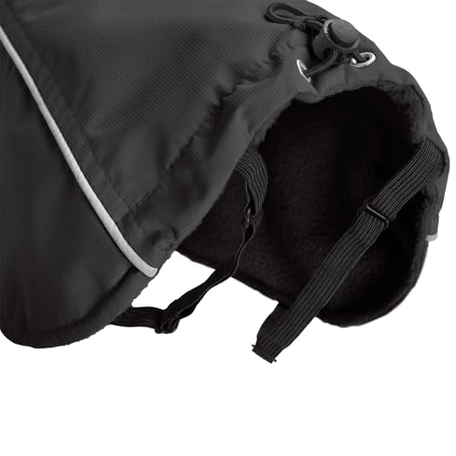 HUNTER Hundemantel NORDBY Mops & Co., Farbe: schwarz, wasserabweisend, warm gefüttert, reflektierend, ideal für kompakte Hunde, schützt vor Kälte & Nässe, maschinenwaschbar, Größe: 40