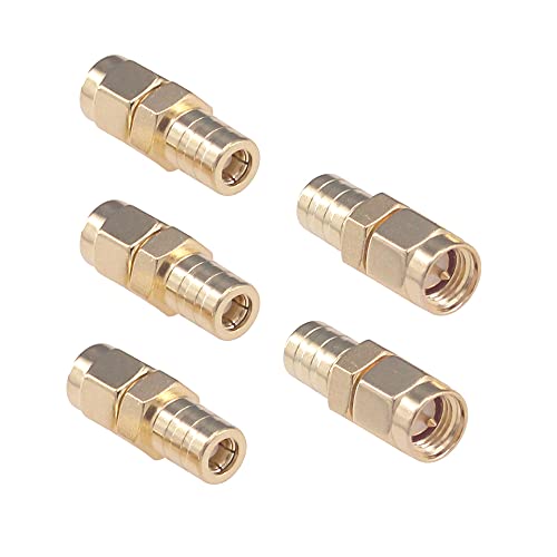 RFaha 5pcs SMA to SMB Coax Adapter SMA Male to SMB Female RF Coaxial Connector(F120-5)