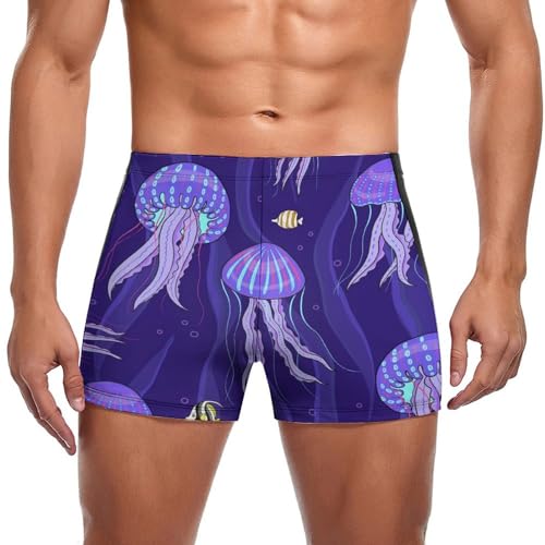 Maillot de bain Violette Homme boxer court swim briefs swimming trunks