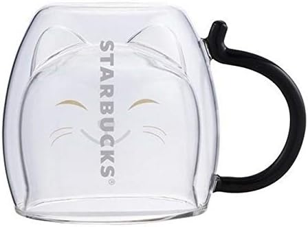 Amazon Co Jp スターバックス ダブルウォールグラス 台湾 スタバ 猫 海外限定 黒猫 ねこ ホーム キッチン