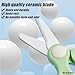 Baby Food Scissors with Travel Case and Tongs Set, Fully Detachable Ceramic Kids Food Scissors with Safety Lock, Dishwasher Safe, Ideal for Noodles, Meats, Vegetables, Pizza and Fruits (A)