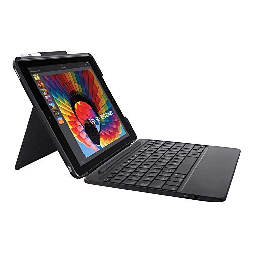 Logitech Slim Combo Case with Detachable Backlit Bluetooth Keyboard for iPad - 5th
