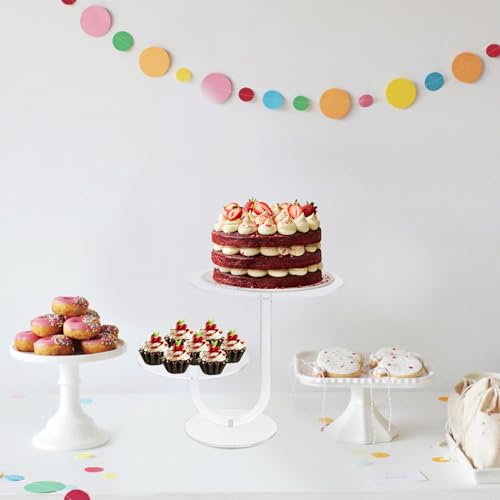 2-poziomowy stojak na ciasto, przezroczysty akrylowy uchwyt na babeczki, wieża deserowa, na wesela, urodziny, rocznice, baby shower (20 cm i 25 cm)