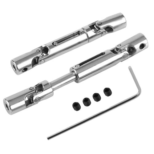Arbre de transmission RC argenté WPL C24 en acier durable pour camion militaire
