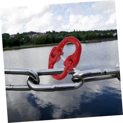 Conector de cadena de seguridad rojo de 2 toneladas para remolque de plataformas y barcos 3