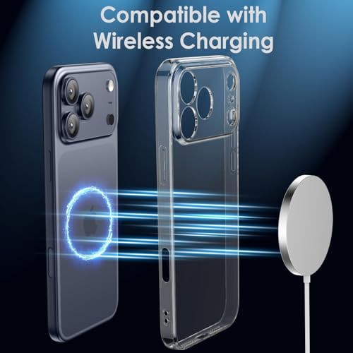 Image of REALCASE Stylish Silicone Back Cover Case for iPhone 17 Pro Max | Scratch Resistant Protective Crystal Clear Transparent Shock Proof Bumper Back Cover Case for iPhone 17 Pro Max