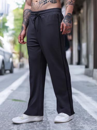 Image of Men's Loose Fit Side Tape Trackpants