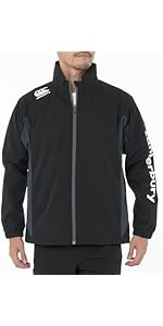 カンタベリーR+ DUAL Warm Jacket（ブラック） Lサイズ カンタベリー（Canterbury） メンズ ラグビー ウォームアップシャツ