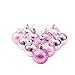 Yansanido 24pcs Small Christmas Ball 3cm /1.18'' Ornaments Shatterproof Christmas Decorations Tree Balls Pastel Tree Ornaments Pendant (Pink)