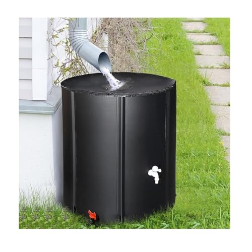 GZKDKZB Serbatoio Portatile per l'accumulo di Acqua piovana da 250 Litri, Serbatoio per l'acqua piovana, Sistema di Raccolta dell'Acqua piovana Nera per un'efficiente conservazione dell'ac
