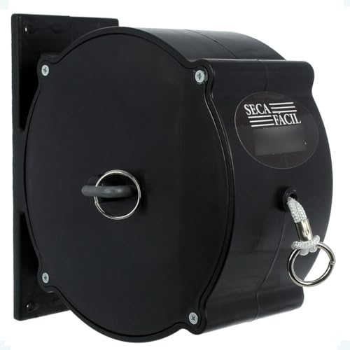 Varal Retrátil Nylon 30m Seca Fácil Trevisan (Preto)